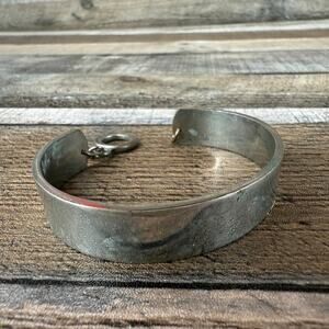 Vintage Silver Cuff Bracelet Toggle Clasp Design